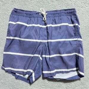 👉 ASOS Striped Swim Shorts - Navy/White - Size 32